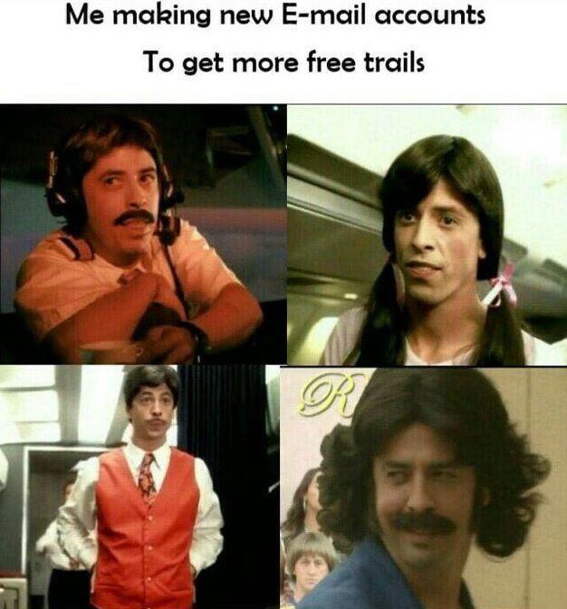 dave grohl meme - Me making new Email accounts To get more free trails R