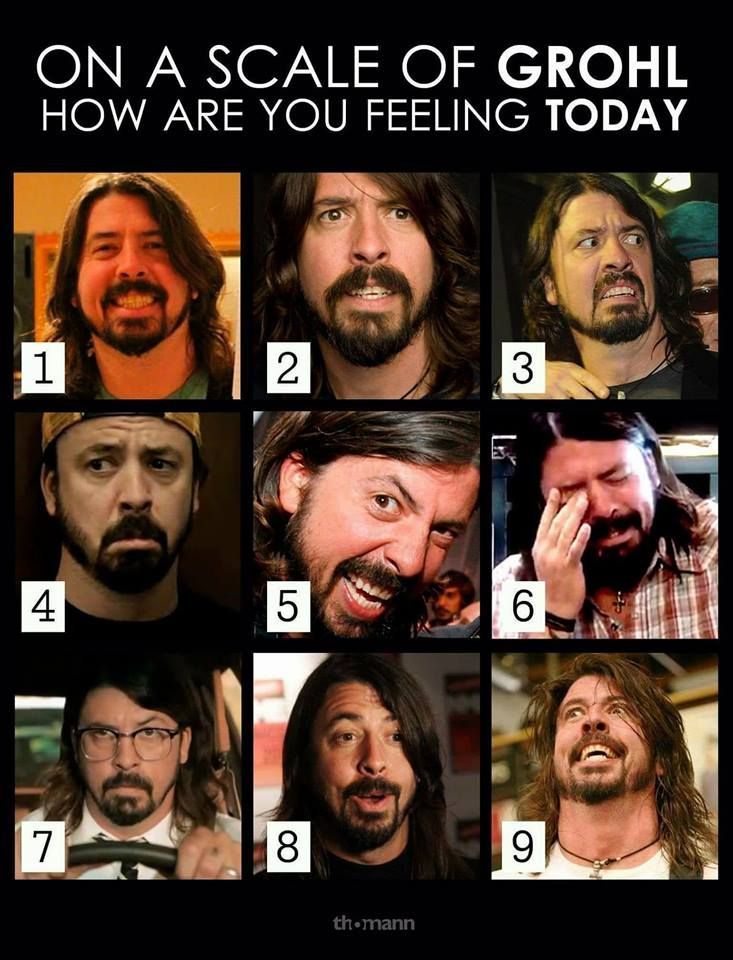 dave grohl funny - On A Scale Of Grohl How Are You Feeling Today 1 2 3 4 5 6 7 8 9 thomann