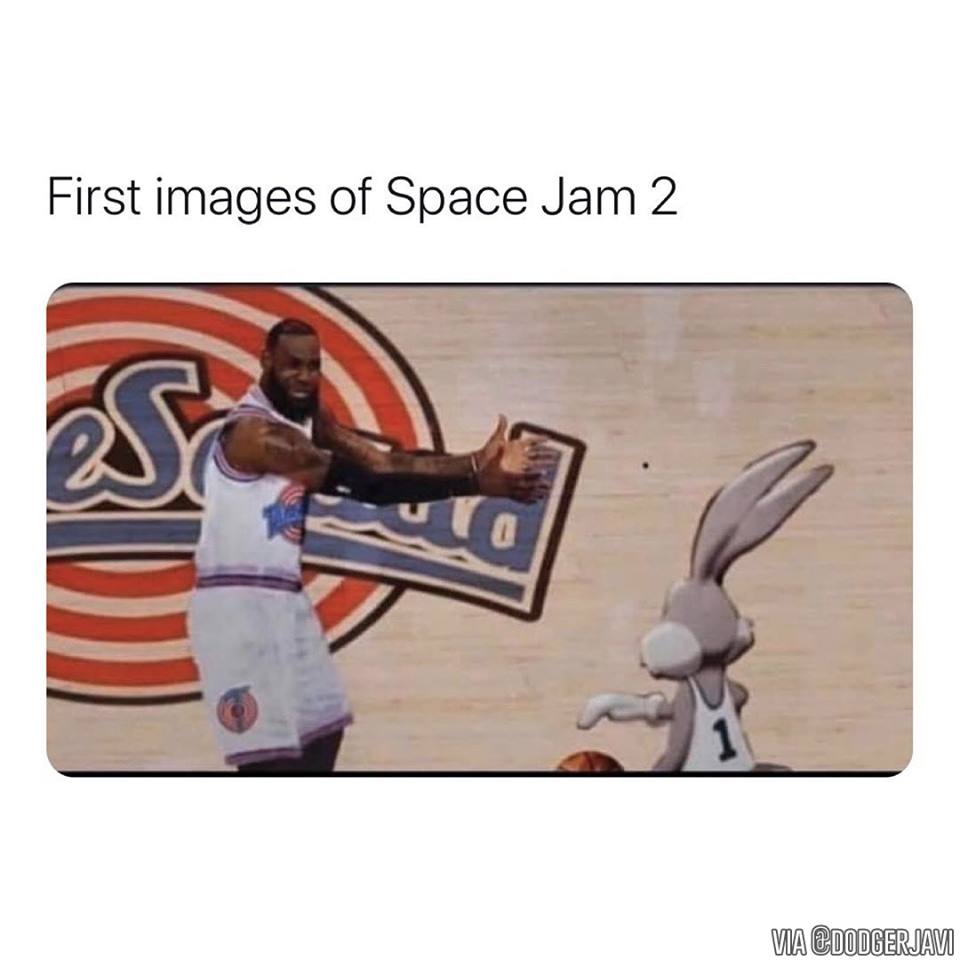space jam meme lebron bugs