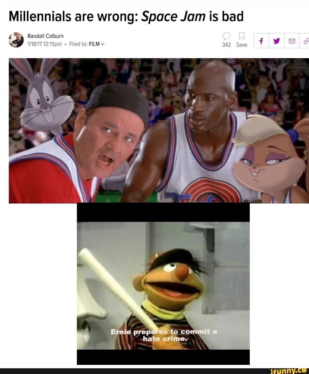 space jam meme millenials