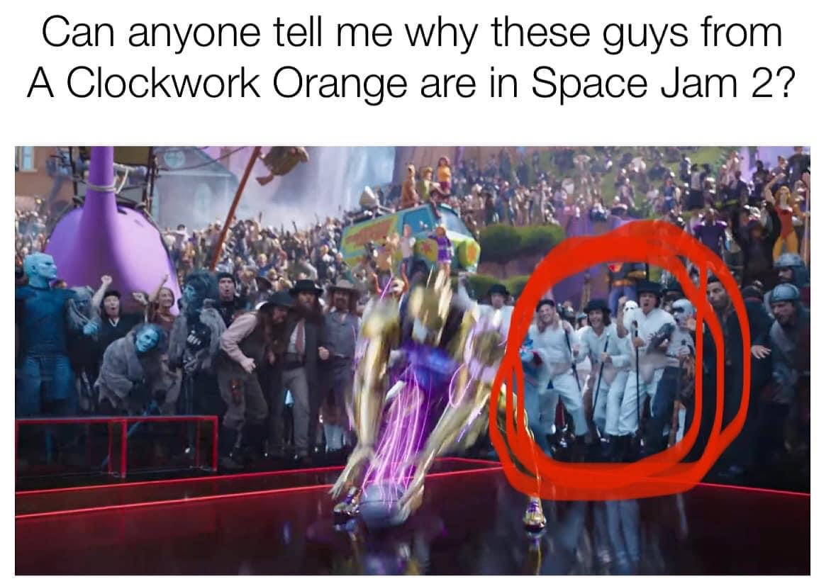 space jam meme clockwork orange