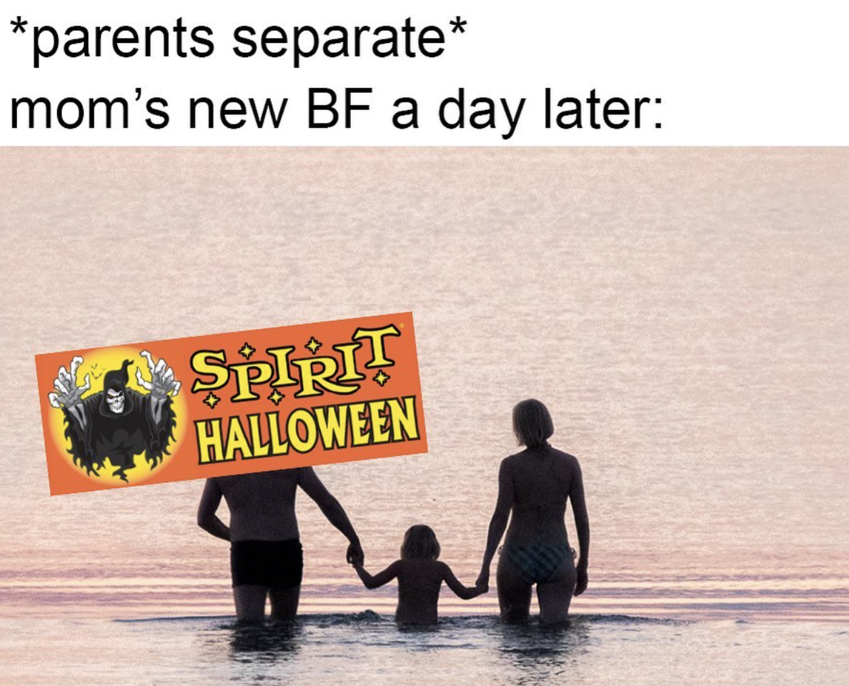 spirit halloween - parents separate mom's new Bf a day later op Spirit Halloween