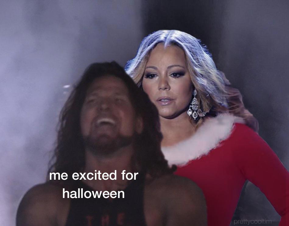 aj styles meme - me excited for halloween prettycooltim