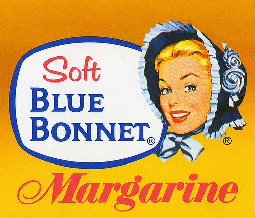 blue bonnet margarine girl - Soft Blue Bonnet Margarine