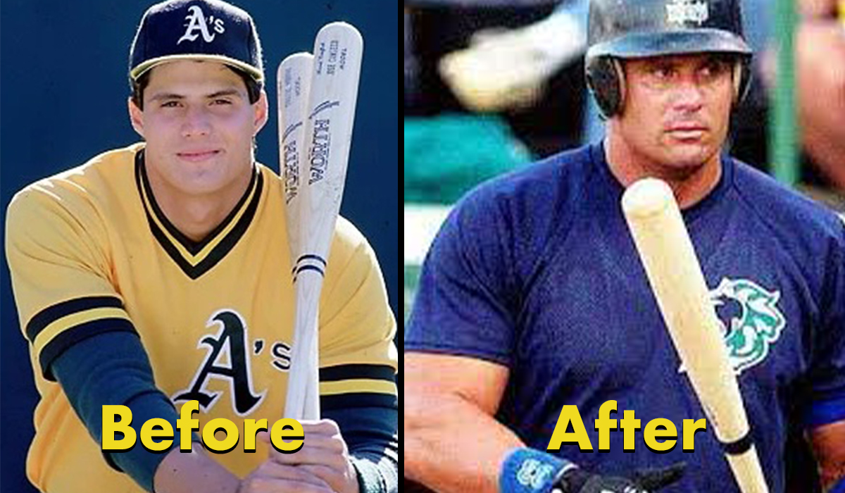 steroid users - jose canseco before and after - A's Sed Himota A S Before After