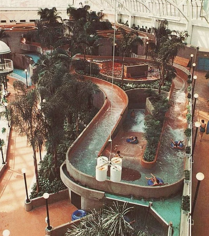 A mall in Edmonton literally had a waterpark.