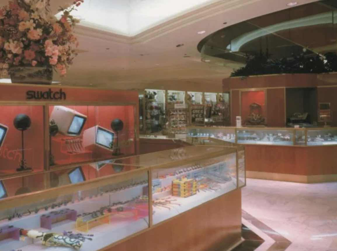 epic '80s design - galleria dallas 1980s - swatch Ri