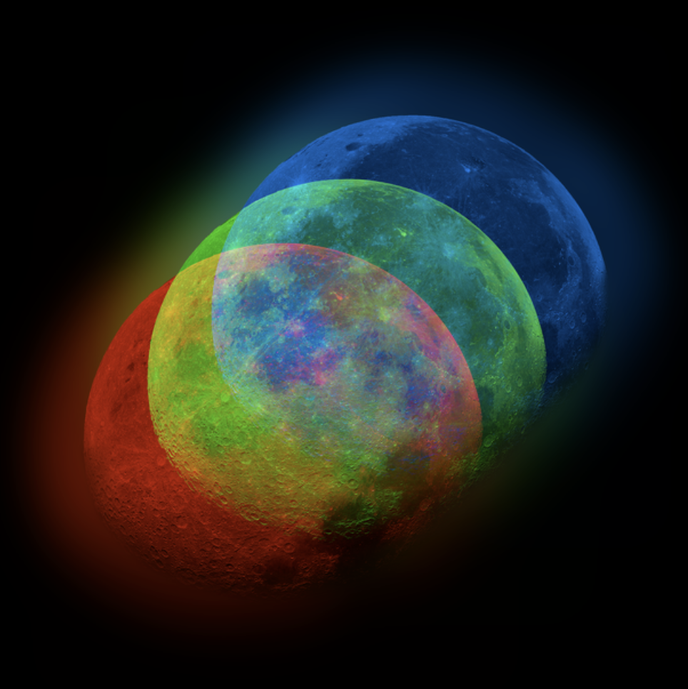 fascinating outer space - rgb moon