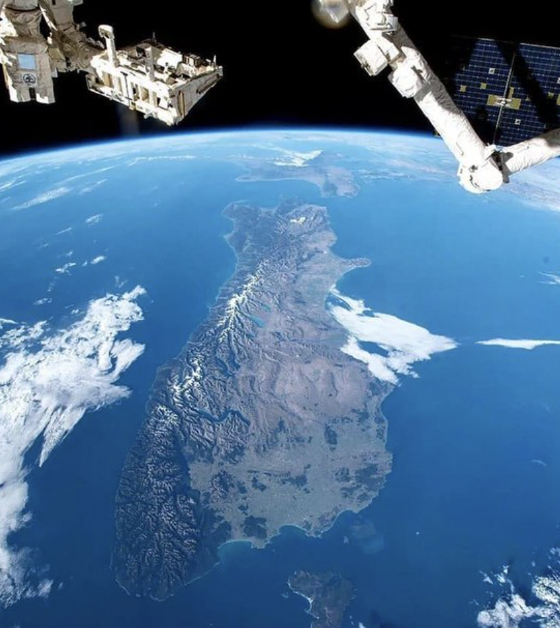 fascinating outer space - new zealand as seen from the international space station