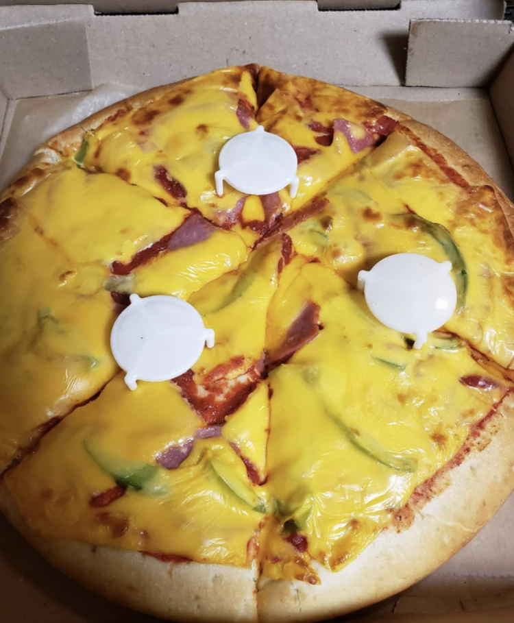 gross food - pizza cheese