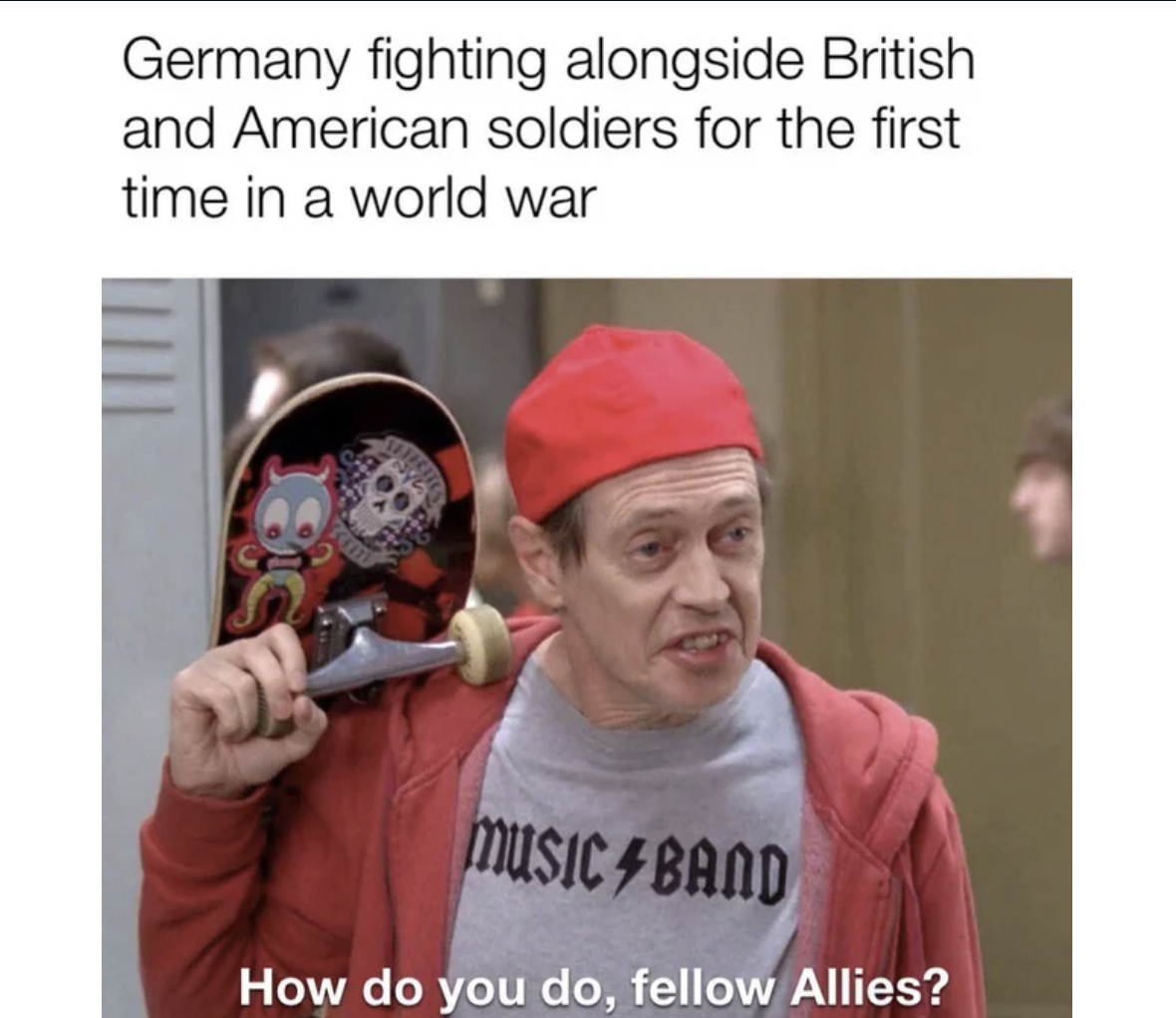 WWIII memes - sudoku on your phone meme - Germany fighting alongside British and American soldiers for the first time in a world war Music 4 Band How do you do, fellow Allies?