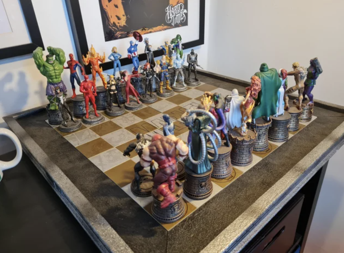 This chess set complete with character pieces.