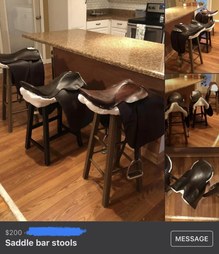 awful diy - floor - $200 Saddle bar stools Message