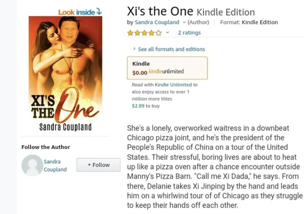 females writing males - media - Look inside Xi's the One Kindle Edition by Sandra Coupland Author Format Kindle Edition 2 ratings > See all formats and editions Kindle $0.00 kindle unlimited Read with Kindle Unlimited to also enjoy access to over 1 millio