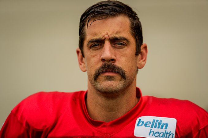 greatest mustaches of all time - aaron roger stache