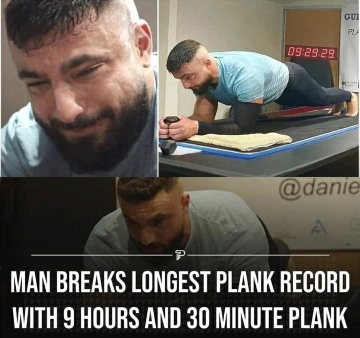 dudes post wins - daniel scali - Gui Pla .29. Va A ? Man Breaks Longest Plank Record With 9 Hours And 30 Minute Plank