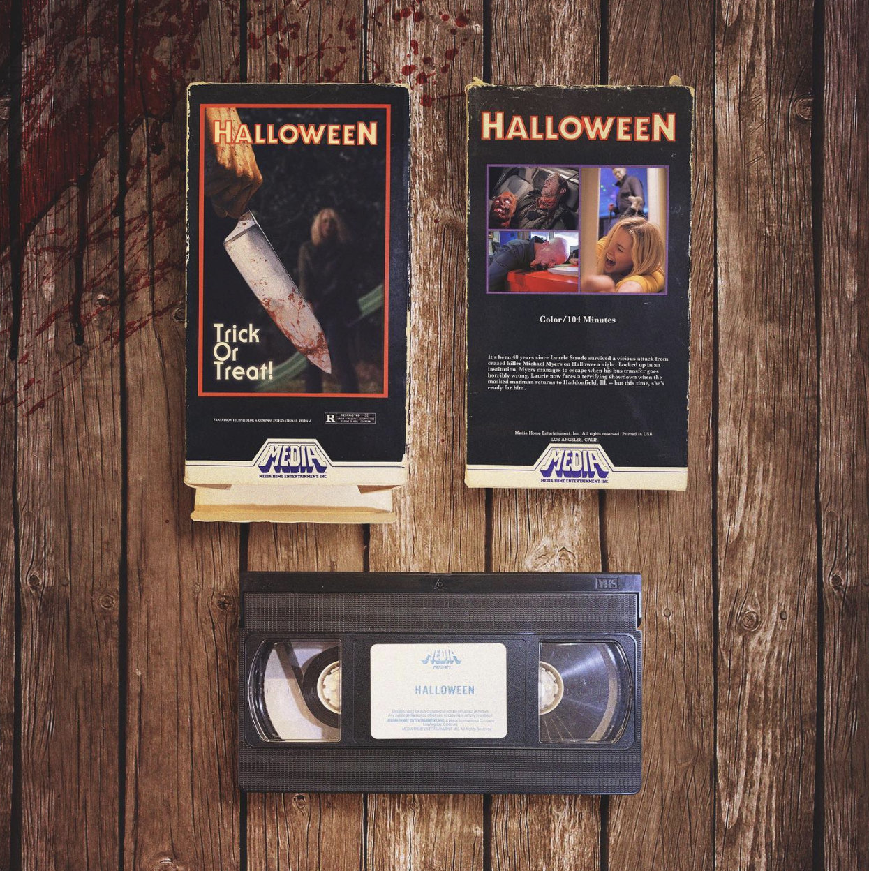 VHS tape edits - wood texture - Halloween Halloween Foliaria itaais Trick Or Treat! Jedin Mbia