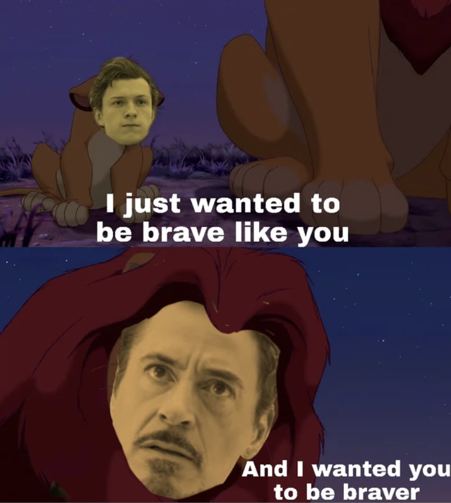 marvel memes - cartoon - I just wanted to be brave you And I wanted you to be braver