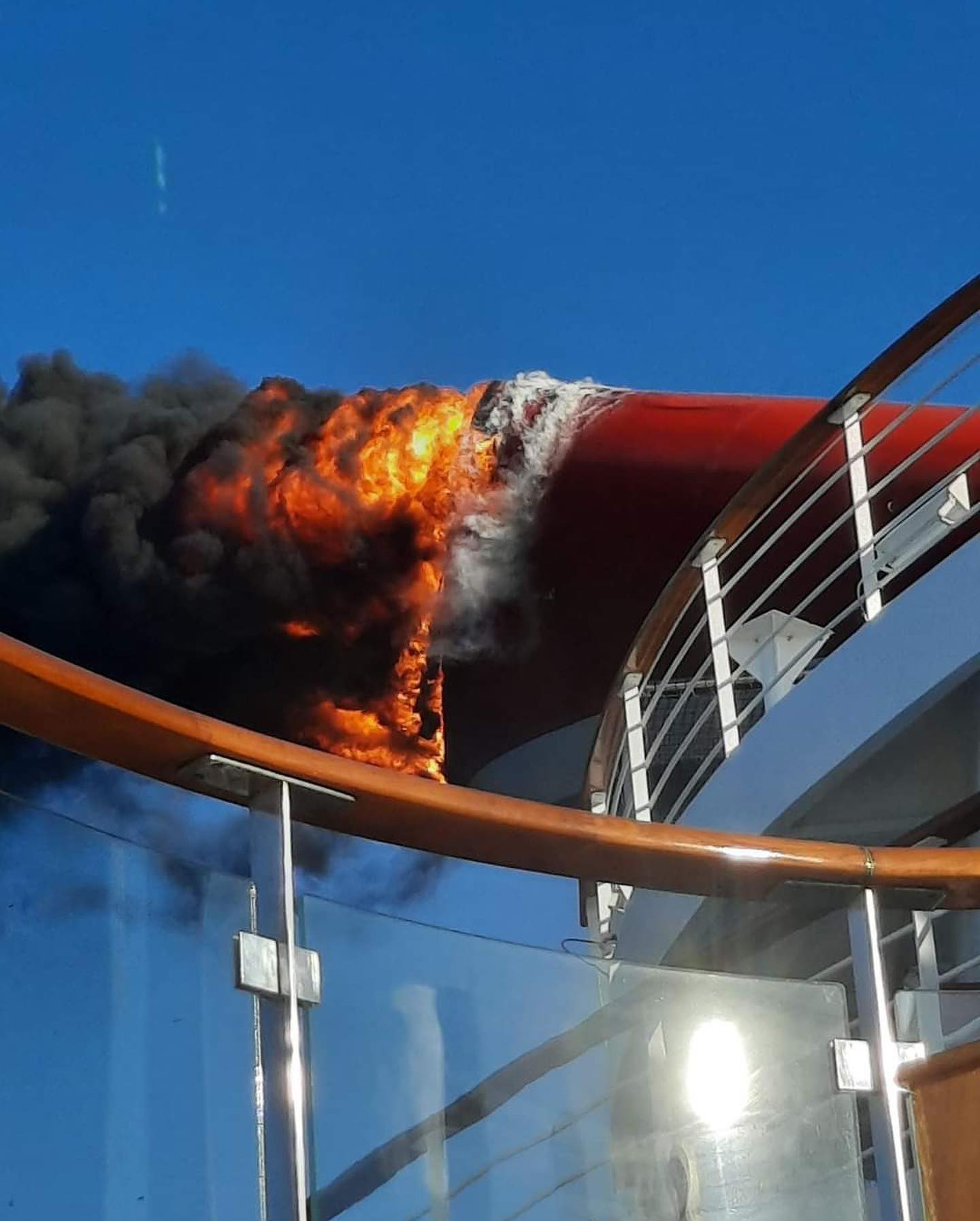 Carnival cruise ship fire - sky