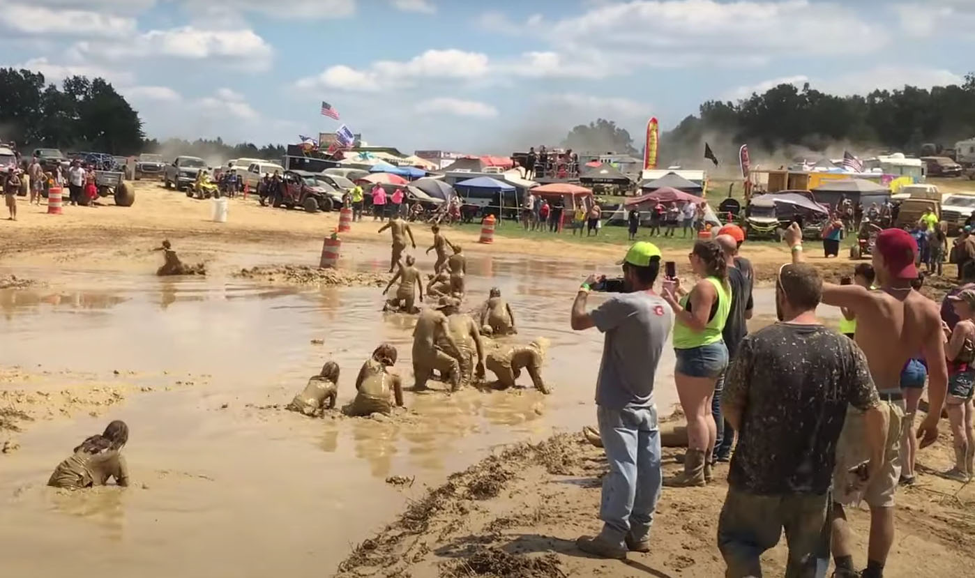 The Redneck Rave brands itself as the "Craziest country party ever", promising tons of "mud, music, bad a$$ trucks, women and plenty to drink" 