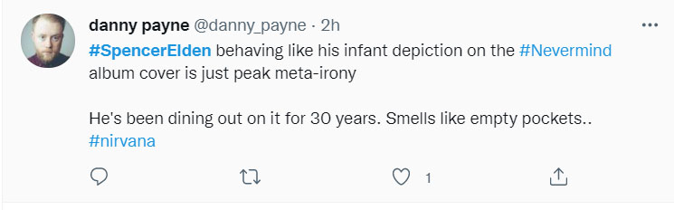 paper - .. danny payne . 2h behaving his infant depiction on the album cover is just peak metairony He's been dining out on it for 30 years. Smells empty pockets.. 1