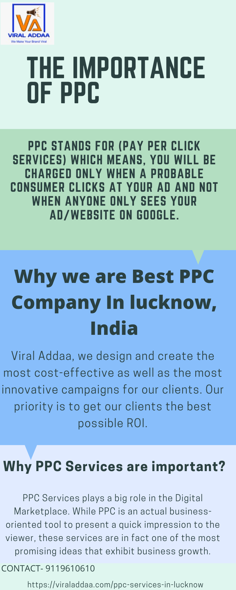 Struggling to get leads? The best PPC Services in Lucknow got your back. 
        With our experienced team we make sure your ad appears on SERP & get more quality leads