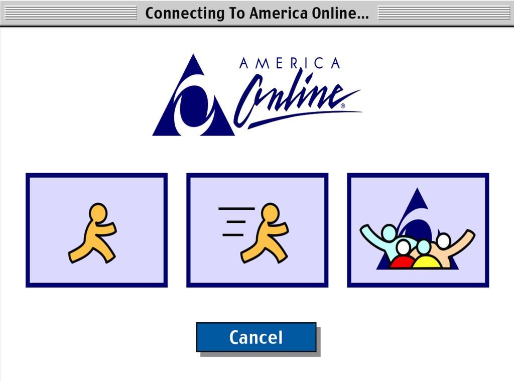 america online - Connecting To America Online... America o || Cancel