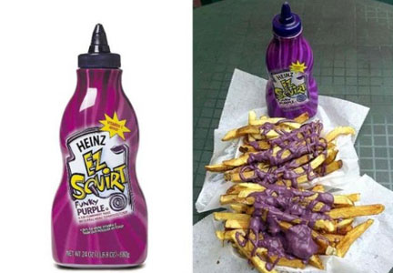 forgotten trends  - purple ketchup - Were 37 Vre Heinz Funky Purple Mento