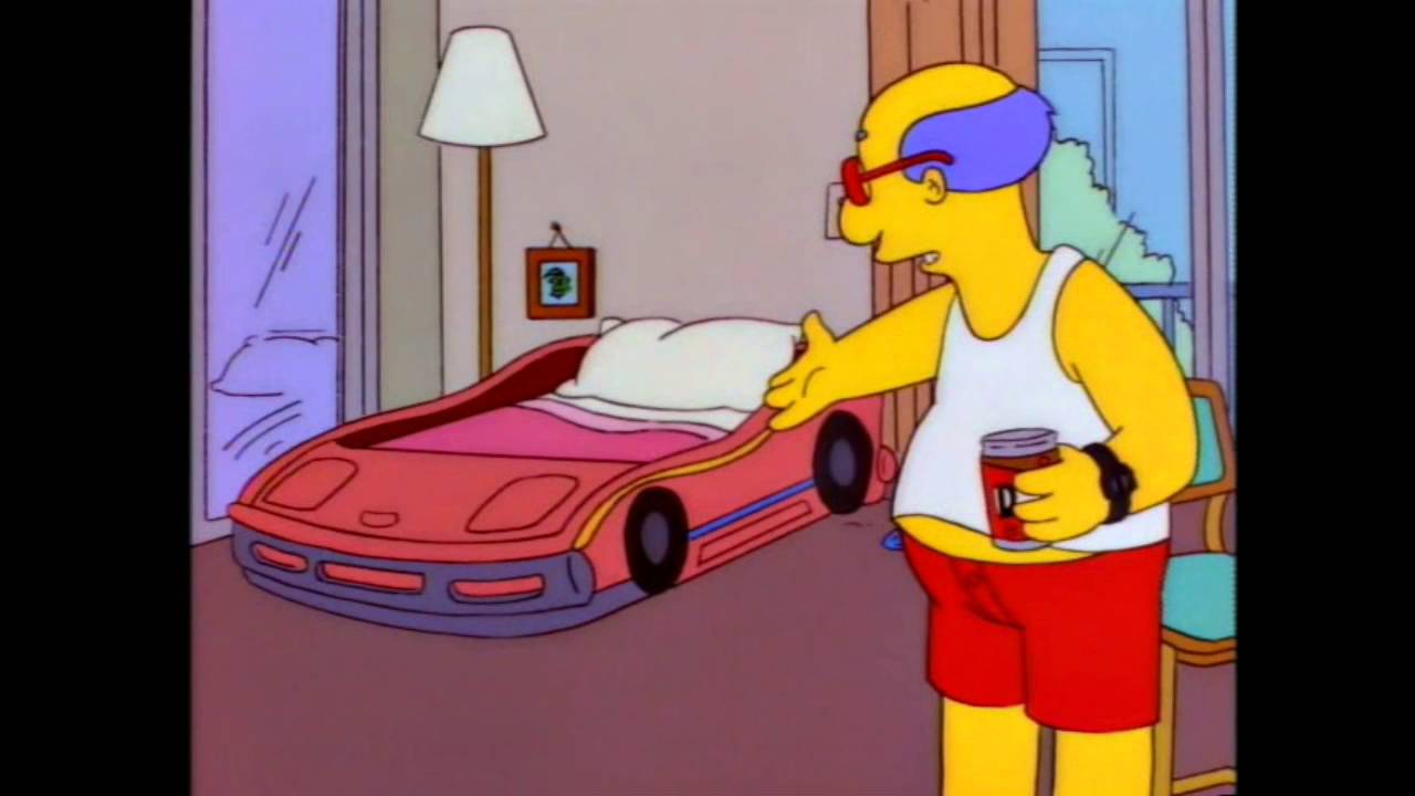 Memorable Simpsons Quotes - kirk van houten car bed - C