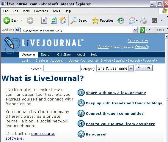 Early 00s Internet Users  - Livejournal