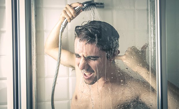 stupid people making dumb decisions  - taking shower