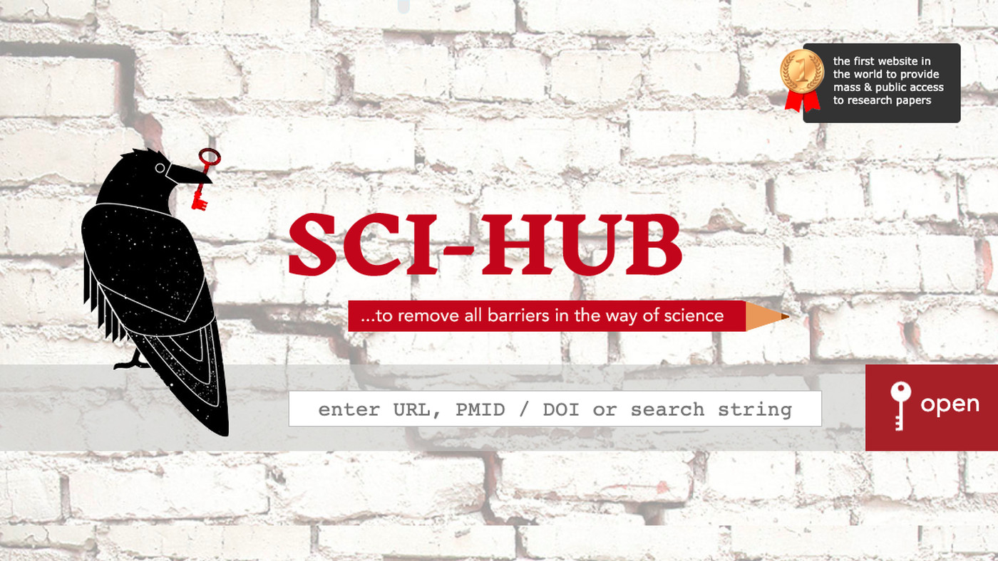sci hub - the first website in the world to provide mass & public access to research papers SciHub ...to remove all barriers in the way of science enter Url, Pmid Doi or search string open