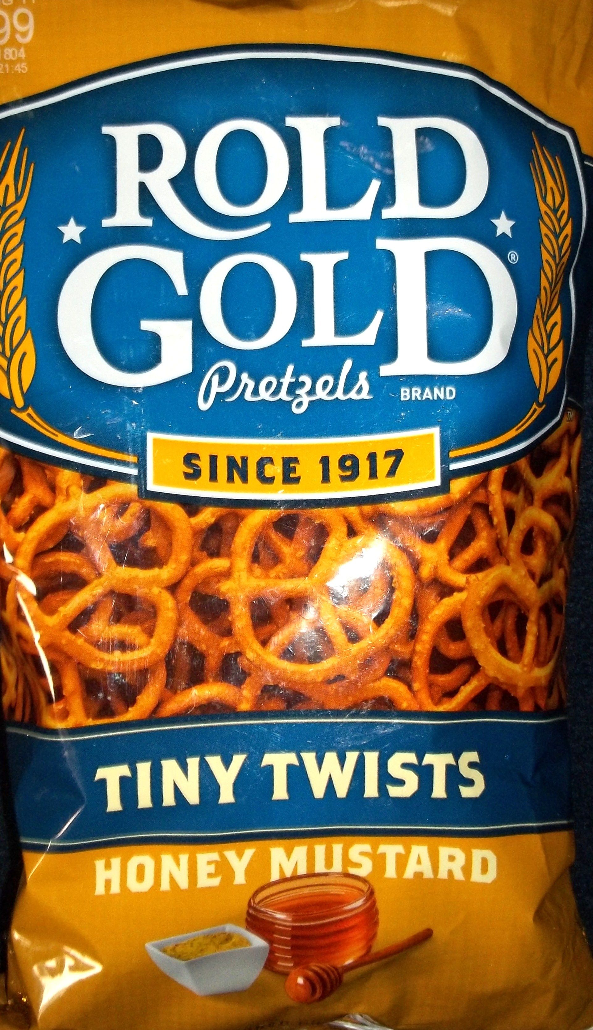 Rold Gold Honey Mustard Pretzels. Haven't been able to find a similar sweet to mustard to pretzel ratio since they've been discontinued.