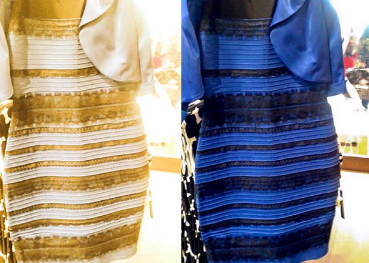 outdated trends making comebacks  -white and gold black and blue dress