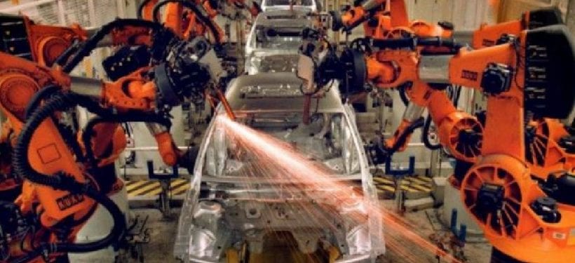 unethical bosses - spot welding robot spatter