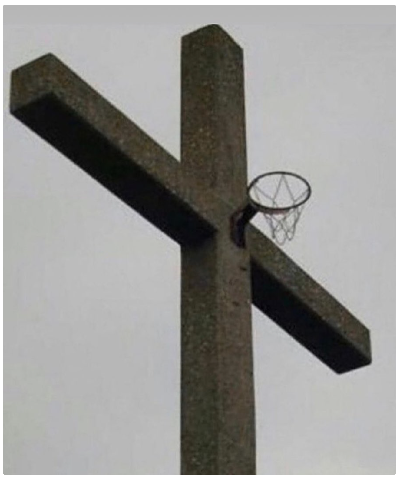 Shooting hoops with Jesus.