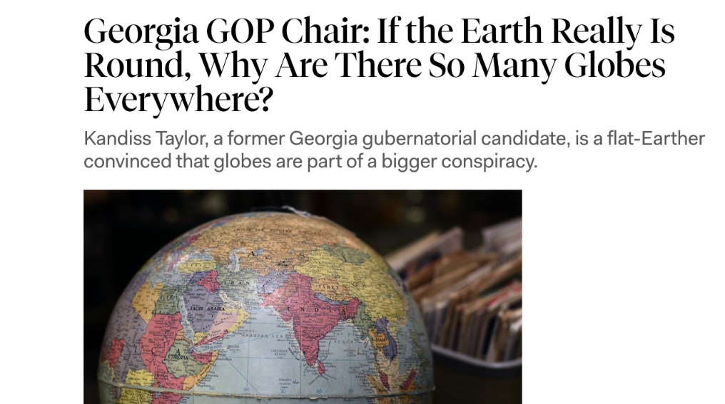 GOP proves the earth is flat because there are so many globes?
