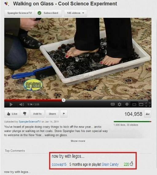 youtube comment shoe - $. Walking on Glass Cool Science Experiment Spangler Science Tv Subscribed 145 videos Tengt Add to 104,958 1.096 Res. 38 di Uploaded by Spangler ScienceTV on You've heard of people doing crazy things to kick off the new year arctic 