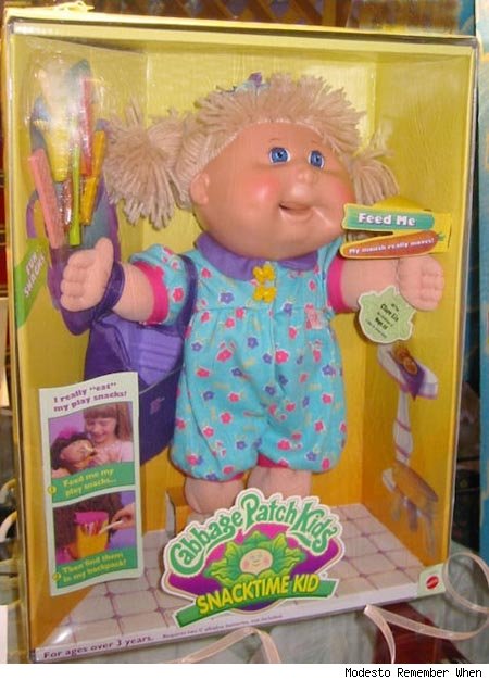 Although Cabbage Patch Snacktime Kids were never recalled, there were 35 reports of the doll chomping on hair and fingers instead of the intended plastic vegetables.