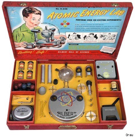 The Atomic Energy Lab was only sold for one year 1951-1952, but contained real Uranium Ore.