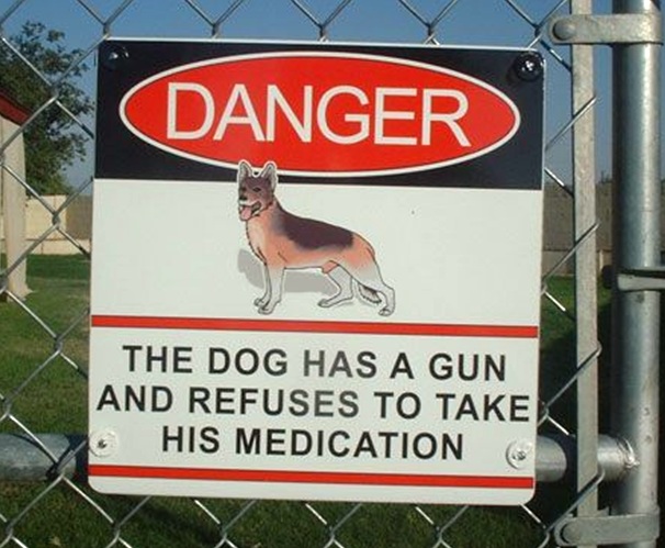 Dangerous Dog Sign