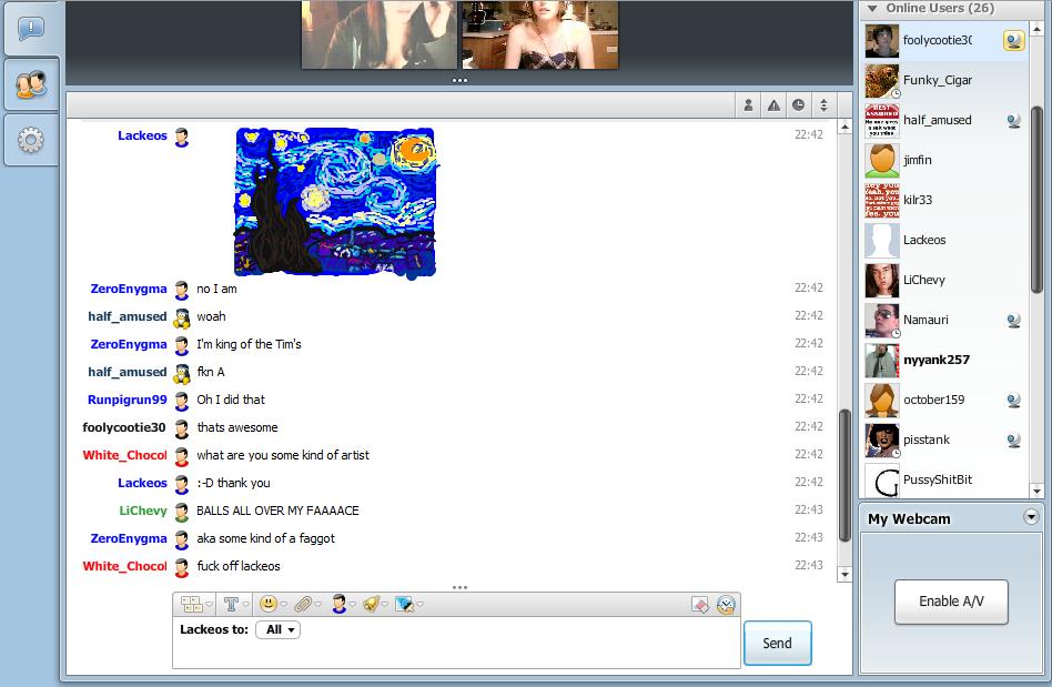 I drew Starry Night in live chat.  It looks decent