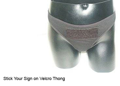 briefs - Stick Your Sign on Velcro Thong