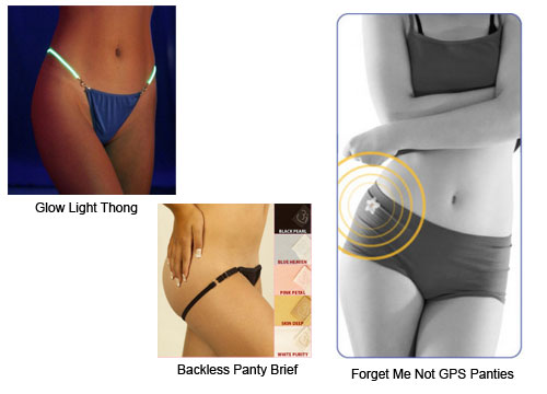active undergarment - Glow Light Thong Backless Panty Brief Forget Me Not Gps Panties