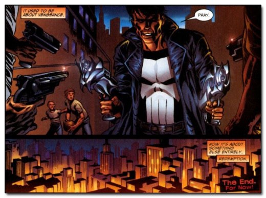 The punisher was recruited first by the army then angels here he is killing demons