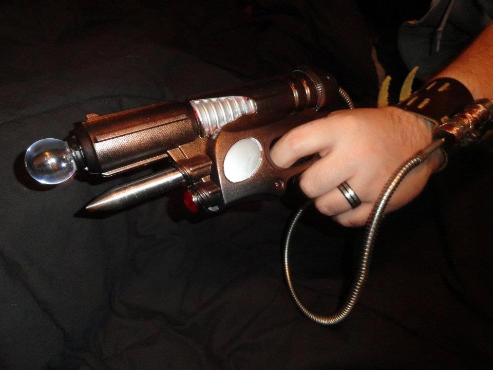 Steampunk gun with battery pack