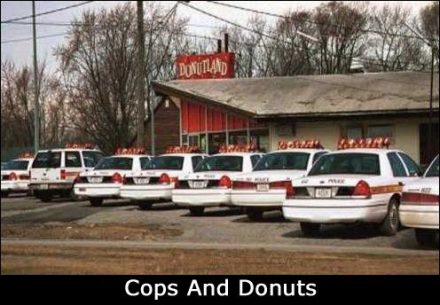 What is with the police and donuts