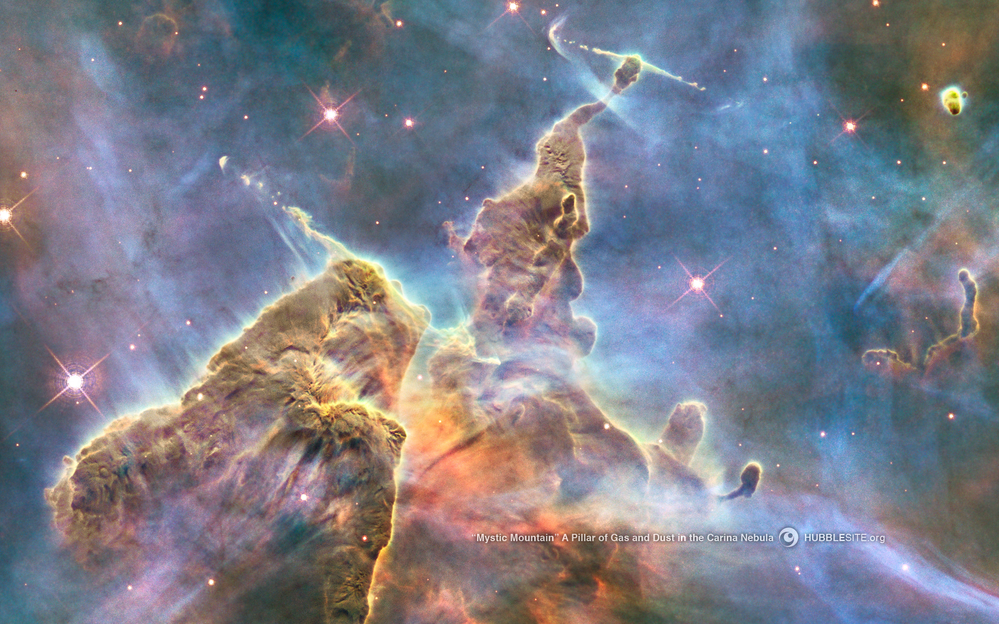 A Pillar of Gas and Dust in the Carina Nebula