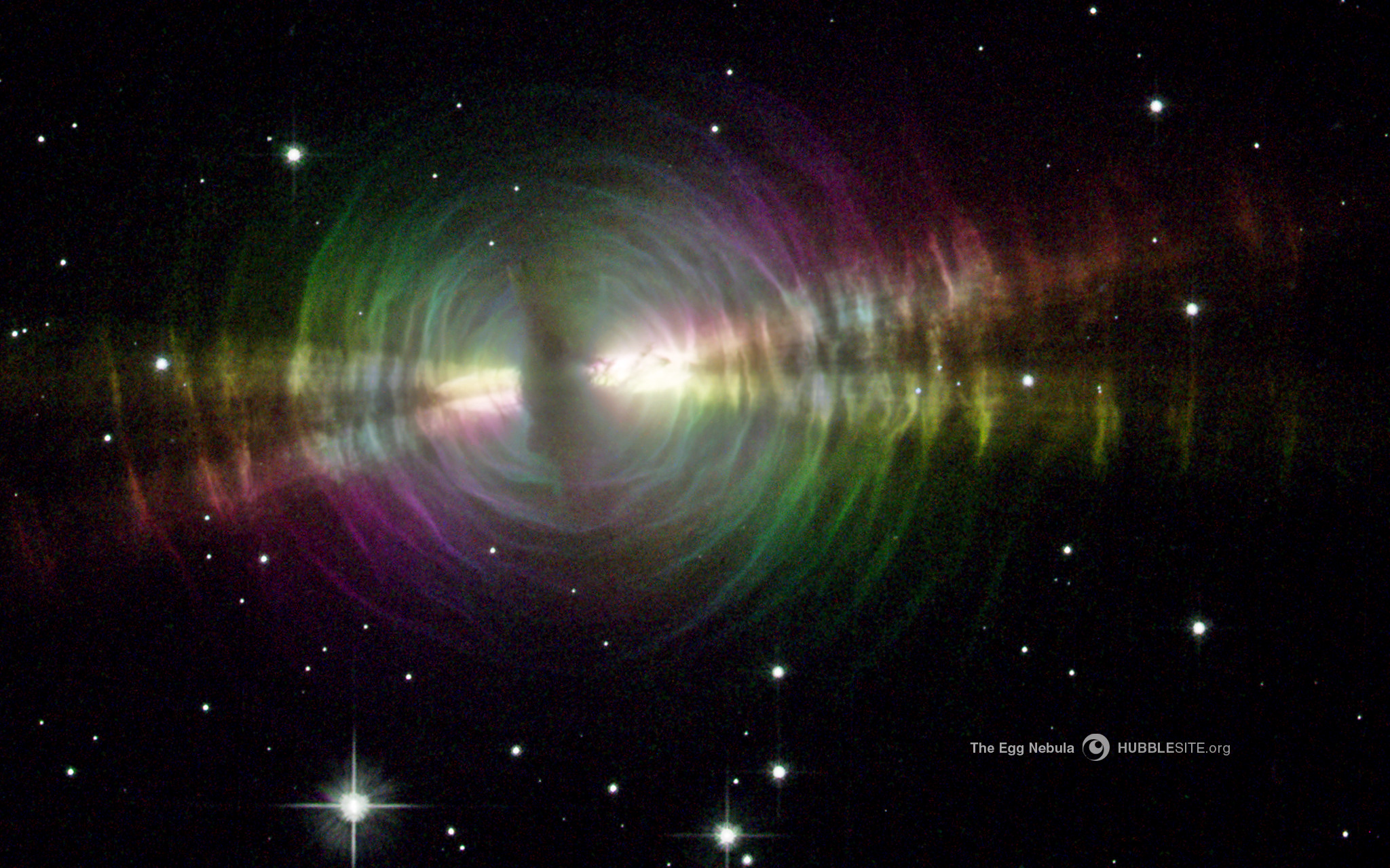 Rainbow Image of the Egg Nebula