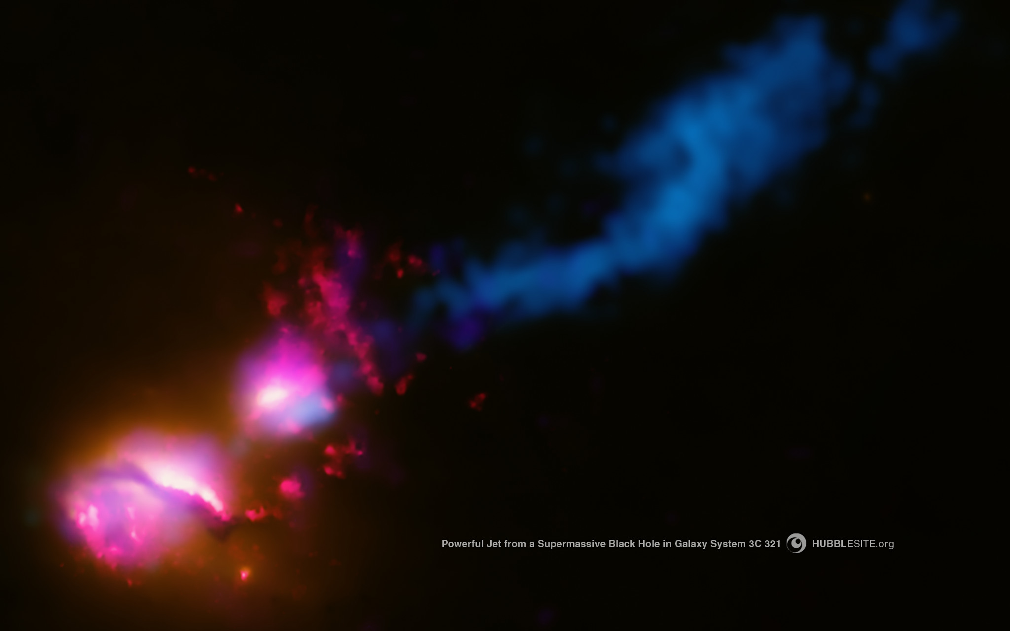 Powerful Jet from a Supermassive Black Hole in Galaxy System 3C 321
